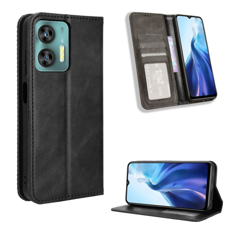 Custodia per telefono in pelle con trama retrò con fibbia magnetica, For Oukitel C53, For Oukitel C50, For Oukitel C37, For Oukitel C51, For Oukitel C38, For Oukitel C35 / C36