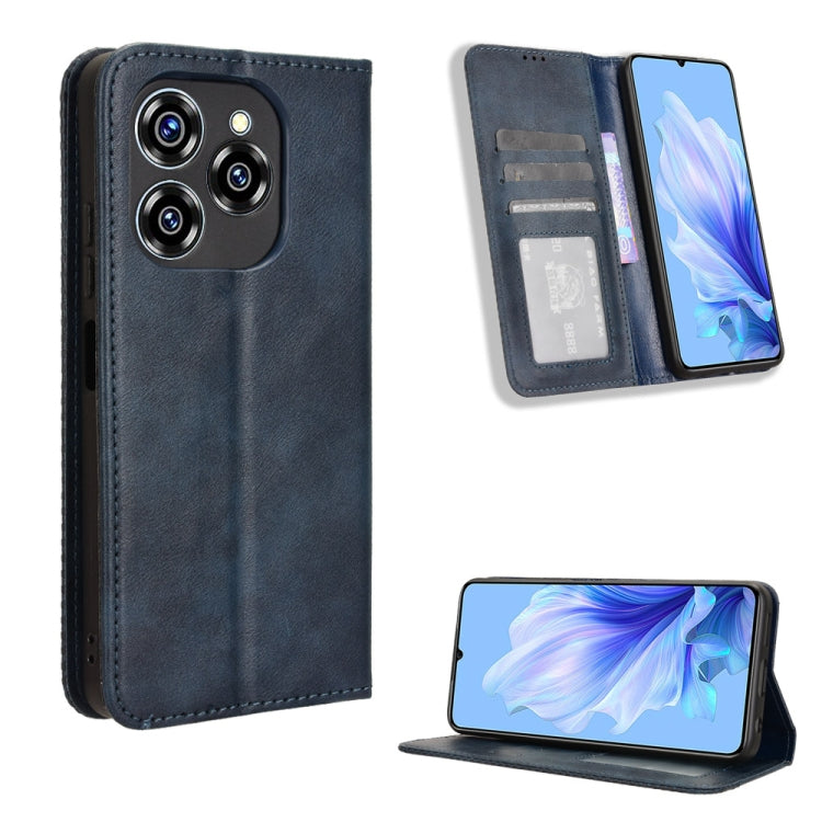 Custodia per telefono in pelle con trama retrò con fibbia magnetica, For Oukitel C53, For Oukitel C50, For Oukitel C37, For Oukitel C51, For Oukitel C38, For Oukitel C35 / C36