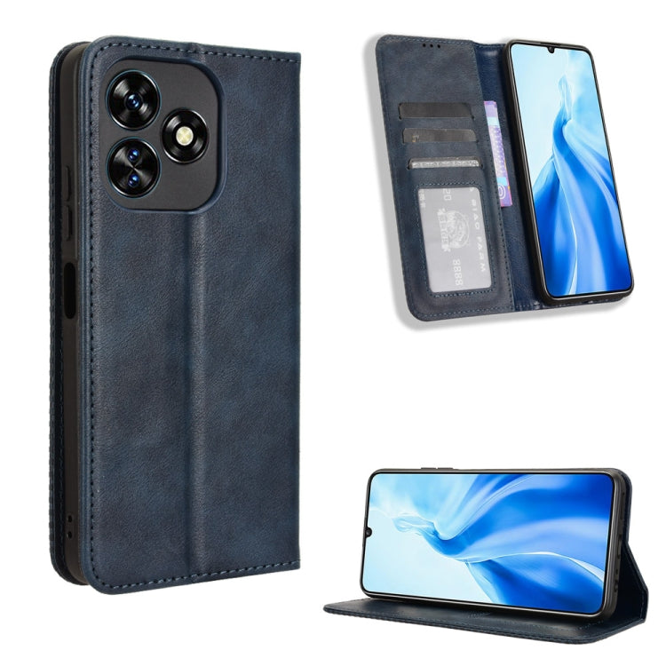 Custodia per telefono in pelle con trama retrò con fibbia magnetica, For Oukitel C53, For Oukitel C50, For Oukitel C37, For Oukitel C51, For Oukitel C38, For Oukitel C35 / C36