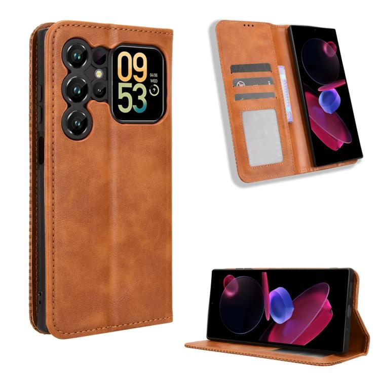 Custodia per telefono in pelle con trama retrò con fibbia magnetica, For Oukitel C17 4G 2026, For Oukitel C26, For Oukitel C68, For Oukitel C62 / C62 Pro, For Oukitel C69, For Oukitel C59 / C59 Pro