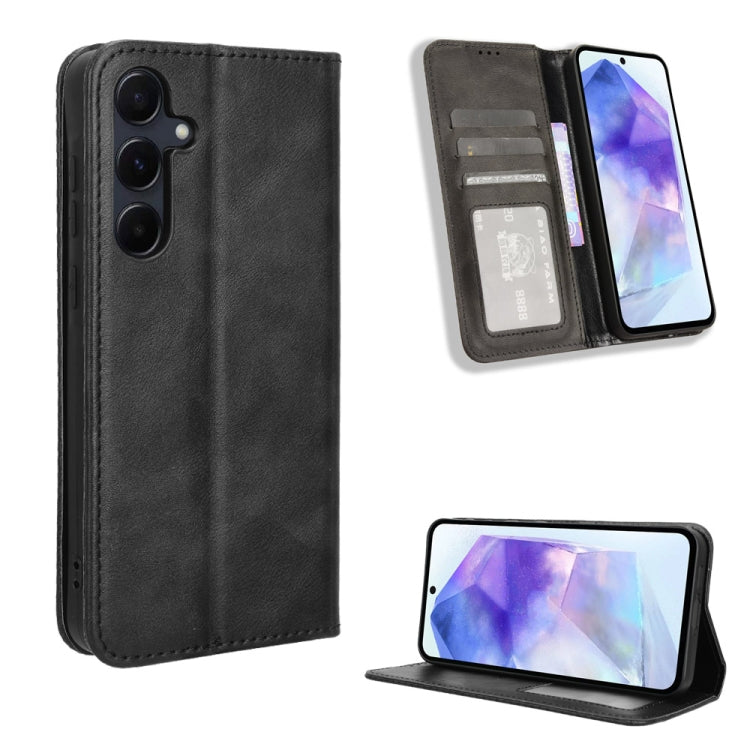 Custodia portafoglio in pelle con fibbia magnetica per smartphone