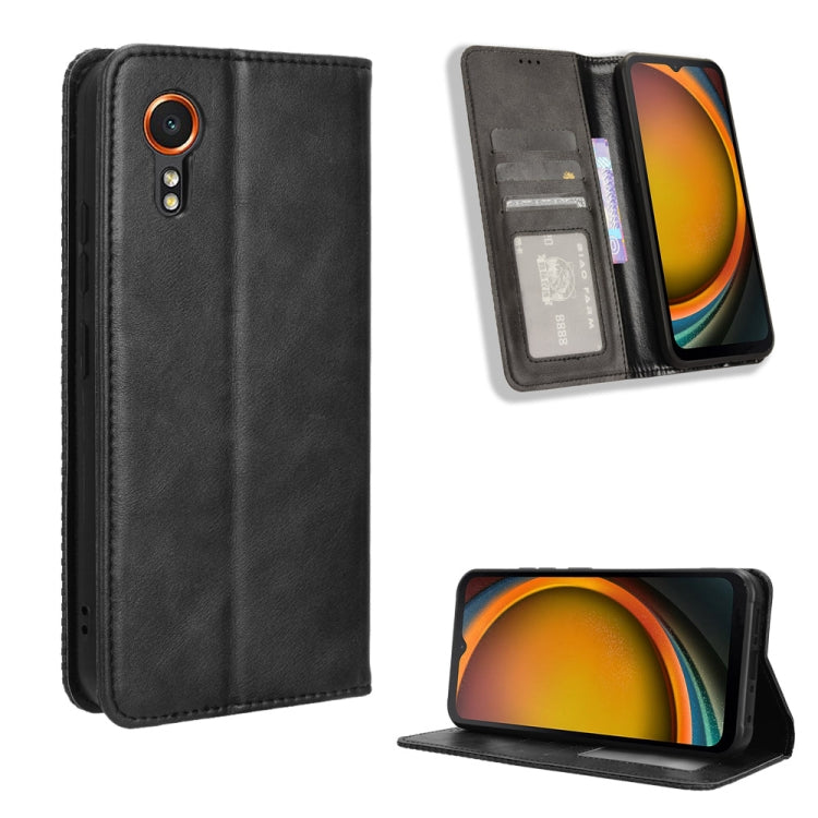 Custodia portafoglio in pelle con fibbia magnetica per smartphone