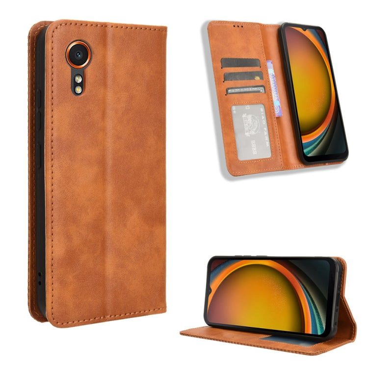 Custodia portafoglio in pelle con fibbia magnetica per smartphone