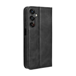 Custodia portafoglio in pelle con fibbia magnetica per smartphone