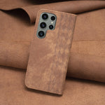 Custodia portafoglio in pelle goffrata per Samsung Galaxy S23 Ult