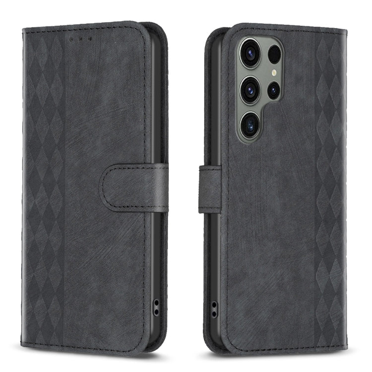Custodia portafoglio in pelle goffrata per Samsung Galaxy S23 Ult