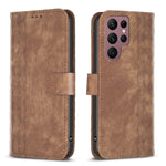 Custodia portafoglio in pelle goffrata per Samsung Galaxy S22 Ult