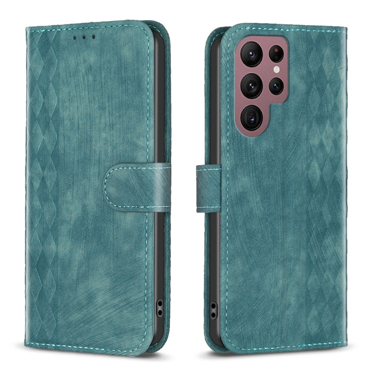 Custodia portafoglio in pelle goffrata per Samsung Galaxy S22 Ult