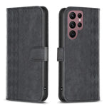 Custodia portafoglio in pelle goffrata per Samsung Galaxy S22 Ult