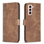Custodia portafoglio in pelle goffrata per Samsung Galaxy S22 Ult