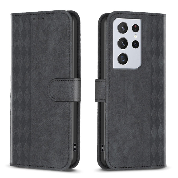 Custodia portafoglio in pelle goffrata per Samsung Galaxy S22 Ult