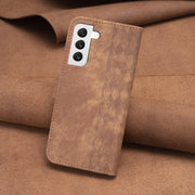 Custodia portafoglio in pelle goffrata per Samsung Galaxy S20 FE