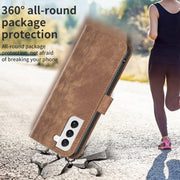 Custodia portafoglio in pelle goffrata per Samsung Galaxy S20 FE