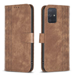 Custodia portafoglio in pelle goffrata per Samsung Galaxy A52/A53
