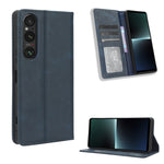 Custodia per telefono in pelle con trama retrò con fibbia magnetica, For Sony Xperia 1 V, For Sony Xperia 10 V
