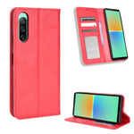 Custodia per telefono in pelle con trama retrò con fibbia magnetica, For Sony Xperia 1 V, For Sony Xperia 10 V