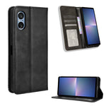 Custodia per telefono in pelle con trama retrò con fibbia magnetica, For Sony Xperia 1 VIII, For Sony Xperia 10 VII, For Sony Xperia 1 VII, For Sony Xperia 10 VI 2024, For Sony Xperia 1 VI 2024, For Sony Xperia 5 V 2023