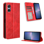 Custodia per telefono in pelle con trama retrò con fibbia magnetica, For Sony Xperia 1 VIII, For Sony Xperia 10 VII, For Sony Xperia 1 VII, For Sony Xperia 10 VI 2024, For Sony Xperia 1 VI 2024, For Sony Xperia 5 V 2023