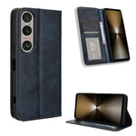 Custodia per telefono in pelle con trama retrò con fibbia magnetica, For Sony Xperia 1 VIII, For Sony Xperia 10 VII, For Sony Xperia 1 VII, For Sony Xperia 10 VI 2024, For Sony Xperia 1 VI 2024, For Sony Xperia 5 V 2023