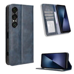 Custodia per telefono in pelle con trama retrò con fibbia magnetica, For Sony Xperia 1 VIII, For Sony Xperia 10 VII, For Sony Xperia 1 VII, For Sony Xperia 10 VI 2024, For Sony Xperia 1 VI 2024, For Sony Xperia 5 V 2023