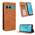 Custodia per telefono in pelle con trama retrò con fibbia magnetica, For Sony Xperia 1 VIII, For Sony Xperia 10 VII, For Sony Xperia 1 VII, For Sony Xperia 10 VI 2024, For Sony Xperia 1 VI 2024, For Sony Xperia 5 V 2023