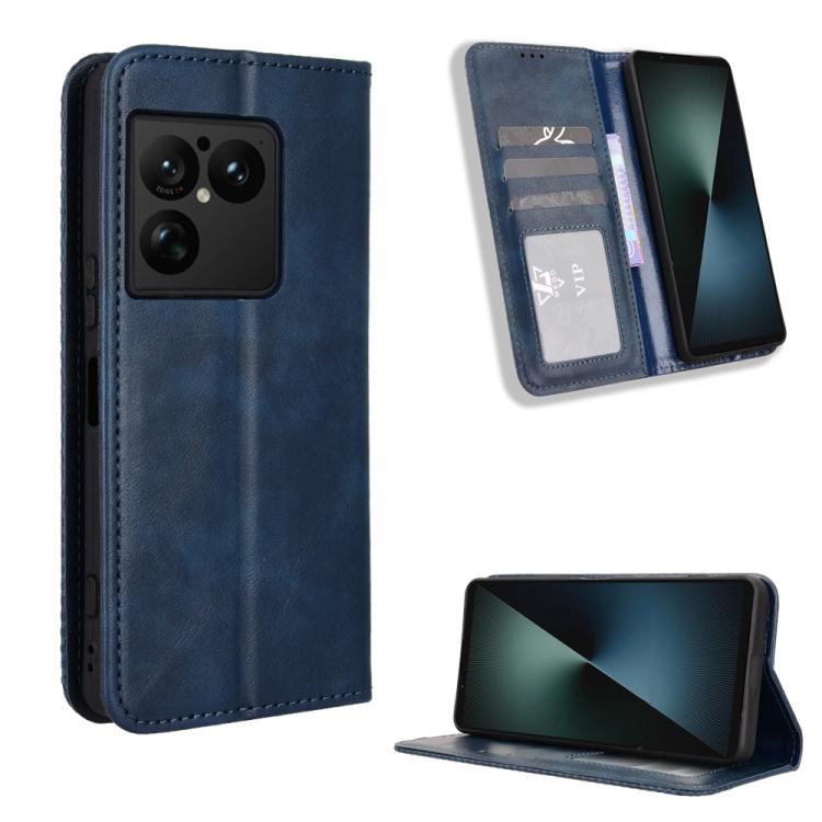 Custodia per telefono in pelle con trama retrò con fibbia magnetica, For Sony Xperia 1 VIII, For Sony Xperia 10 VII, For Sony Xperia 1 VII, For Sony Xperia 10 VI 2024, For Sony Xperia 1 VI 2024, For Sony Xperia 5 V 2023