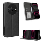 Custodia in pelle con fibbia magnetica per Sharp Aquos R9 Pro
