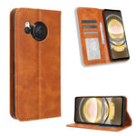 Custodia in pelle con fibbia magnetica per Sharp Aquos R9 Pro