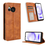 Custodia in pelle con fibbia magnetica per Sharp Aquos R9 Pro