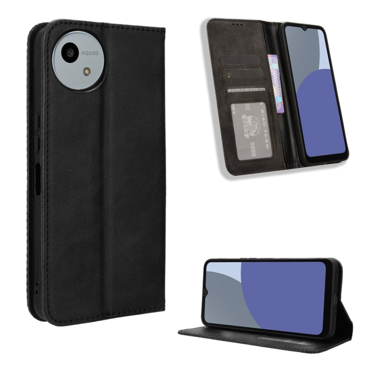 Custodia in pelle con fibbia magnetica per Sharp Aquos R9 Pro