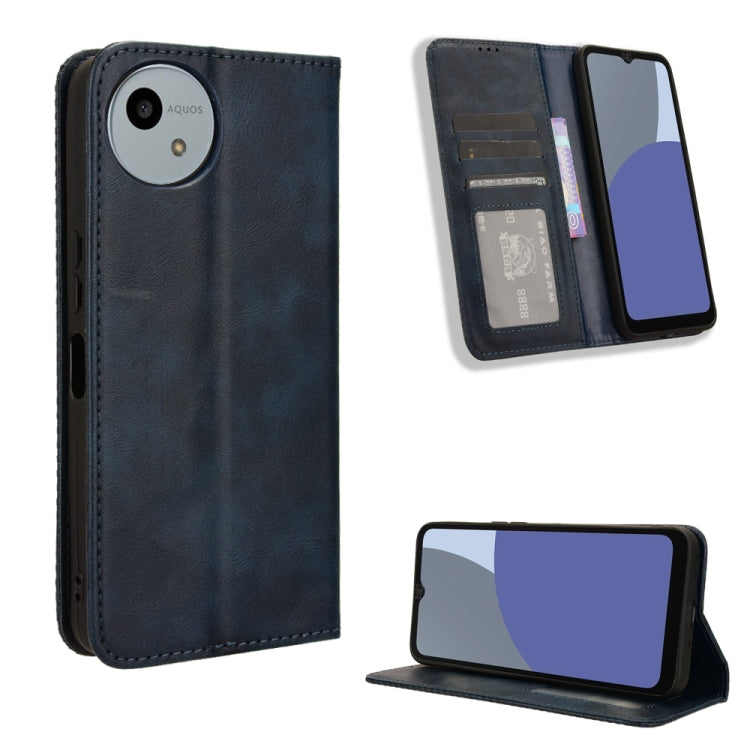 Custodia in pelle con fibbia magnetica per Sharp Aquos R9 Pro