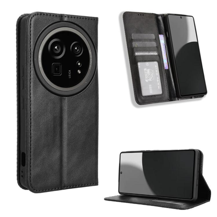 Custodia in pelle con fibbia magnetica per Sharp Aquos R9 Pro