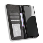 Custodia in pelle con fibbia magnetica per Sharp Aquos R9 Pro
