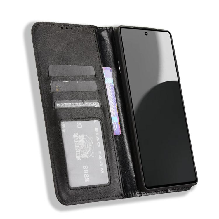 Custodia in pelle con fibbia magnetica per Sharp Aquos R9 Pro