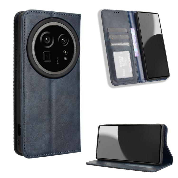 Custodia in pelle con fibbia magnetica per Sharp Aquos R9 Pro