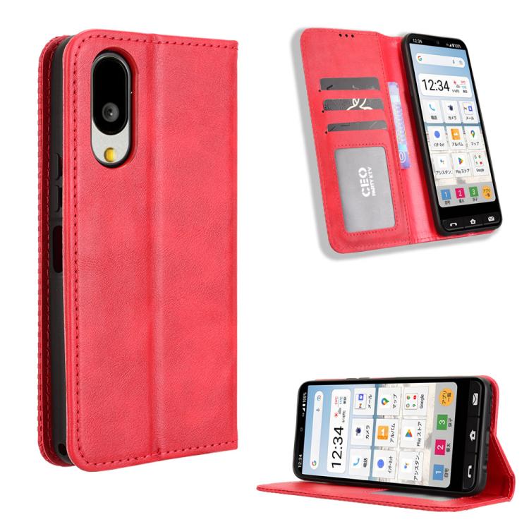 Custodia in pelle con fibbia magnetica per Sharp Aquos R11 e altri modelli