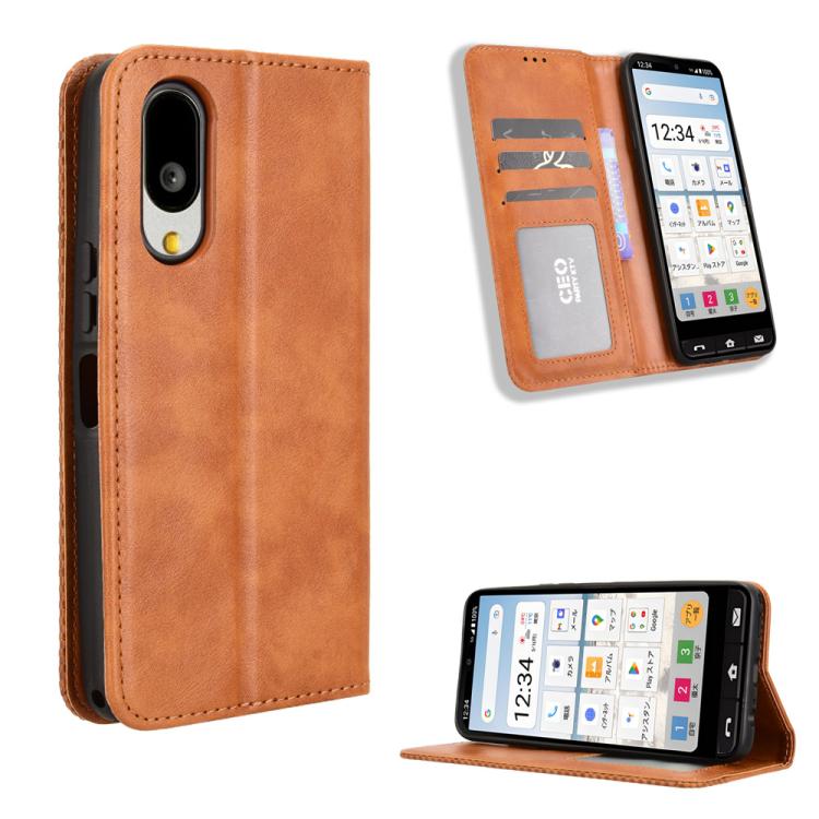 Custodia in pelle con fibbia magnetica per Sharp Aquos R11 e altri modelli