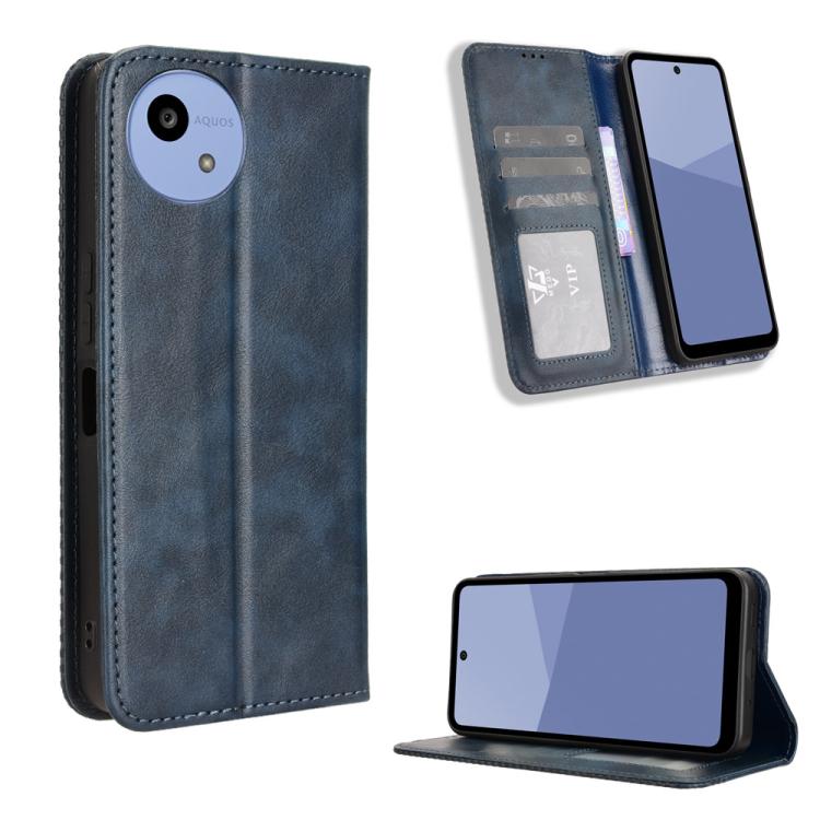 Custodia in pelle con fibbia magnetica per Sharp Aquos R11 e altri modelli