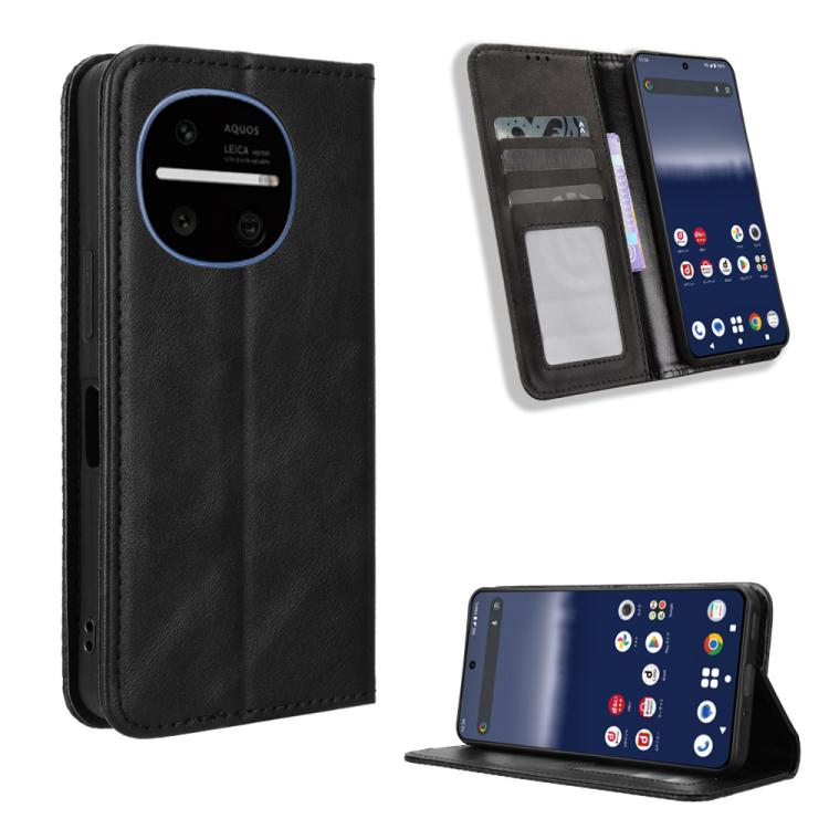 Custodia in pelle con fibbia magnetica per Sharp Aquos R11 e altri modelli