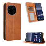 Custodia in pelle con fibbia magnetica per Sharp Aquos R11 e altri modelli