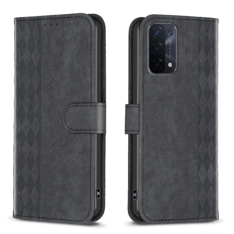 Custodia per telefono in pelle goffrata scozzese, For OPPO A16 / A16s / A54s / A55, For OPPO A74 4G / F19 4G, For OPPO A74 5G / A93 5G / A54 5G, For OPPO A94 4G / Reno5 F / F19 Pro