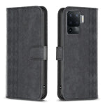 Custodia per telefono in pelle goffrata scozzese, For OPPO A16 / A16s / A54s / A55, For OPPO A74 4G / F19 4G, For OPPO A74 5G / A93 5G / A54 5G, For OPPO A94 4G / Reno5 F / F19 Pro