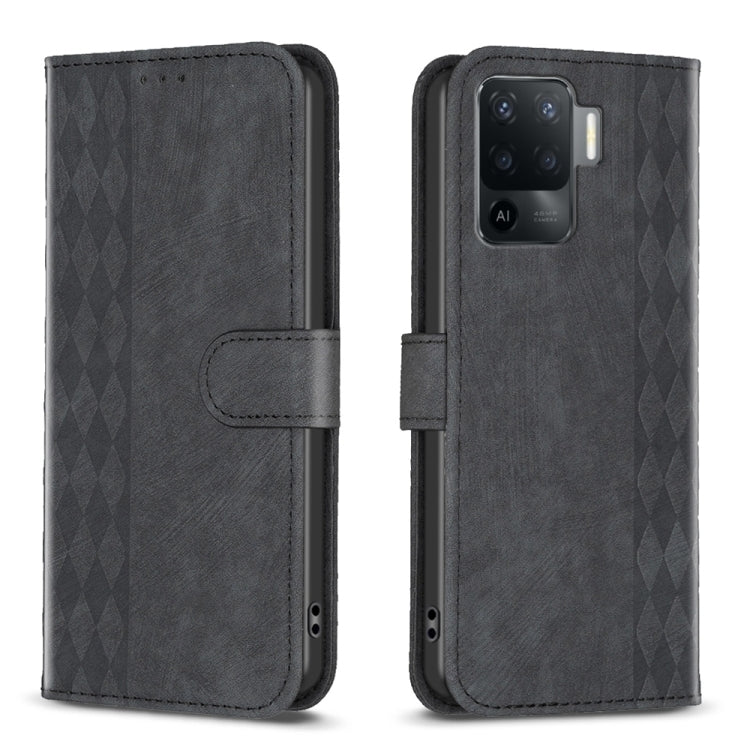 Custodia per telefono in pelle goffrata scozzese, For OPPO A16 / A16s / A54s / A55, For OPPO A74 4G / F19 4G, For OPPO A74 5G / A93 5G / A54 5G, For OPPO A94 4G / Reno5 F / F19 Pro