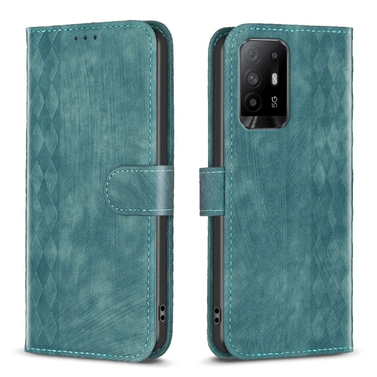Custodia in pelle goffrata scozzese per OPPO A94 5G, F19 Pro+ 5G, A96 5G e Reno7