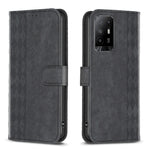 Custodia in pelle goffrata scozzese per OPPO A94 5G, F19 Pro+ 5G, A96 5G e Reno7