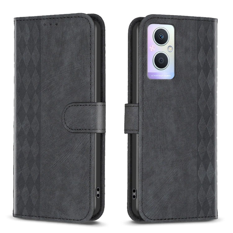 Custodia in pelle goffrata scozzese per OPPO A94 5G, F19 Pro+ 5G, A96 5G e Reno7