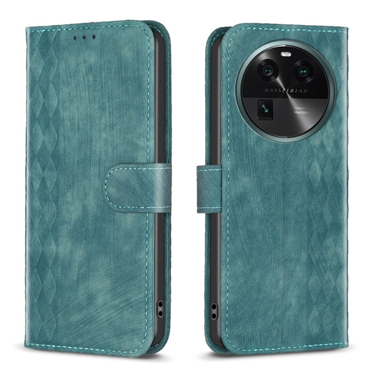 Custodia in pelle goffrata scozzese per OPPO A94 5G, F19 Pro+ 5G, A96 5G e Reno7