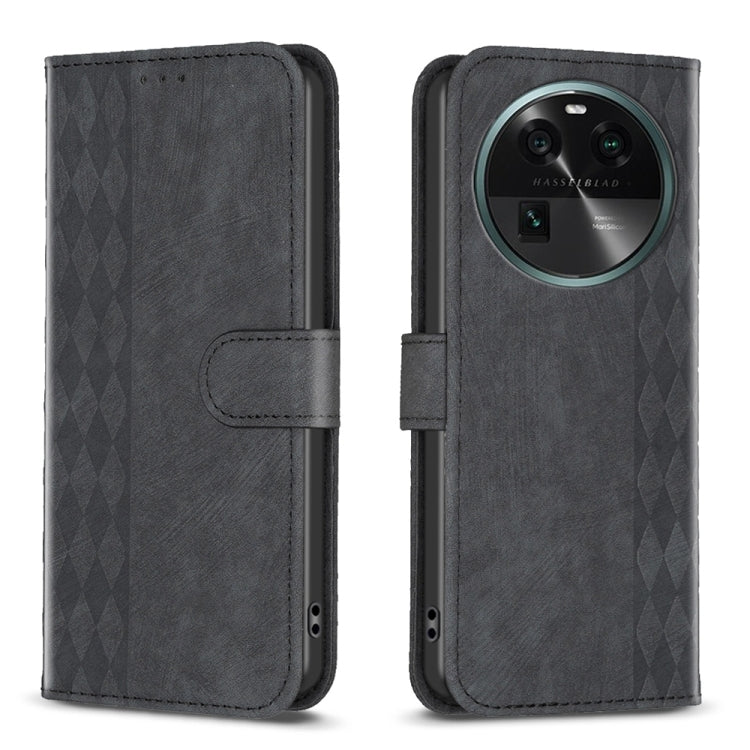 Custodia in pelle goffrata scozzese per OPPO A94 5G, F19 Pro+ 5G, A96 5G e Reno7