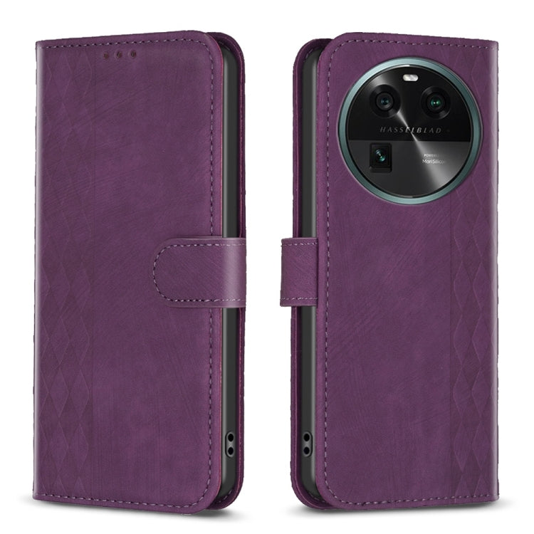Custodia in pelle goffrata scozzese per OPPO A94 5G, F19 Pro+ 5G, A96 5G e Reno7
