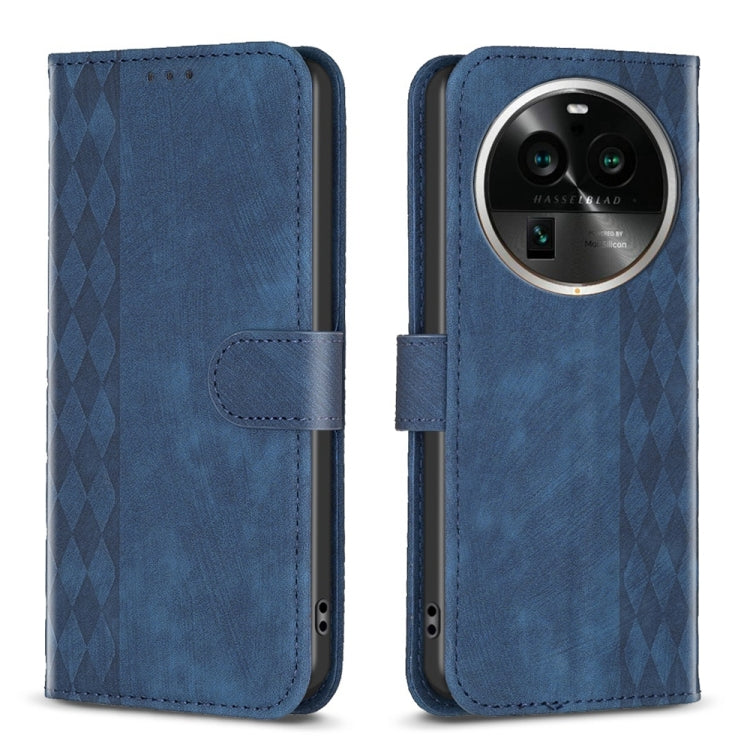 Custodia in pelle goffrata scozzese per OPPO A94 5G, F19 Pro+ 5G, A96 5G e Reno7